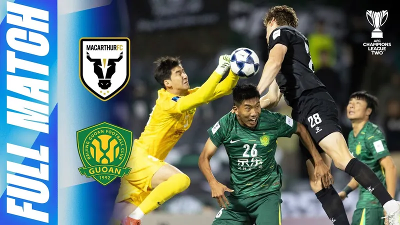Cầu thủ của Beijing Guoan tiến vào vòng cấm với sự quyết tâm cao độ trước hàng phòng ngự của Macarthur FC Cầu thủ của Beijing Guoan tiến vào vòng cấm với sự quyết tâm cao độ trước hàng phòng ngự…